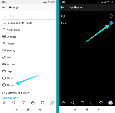 Comment activer le mode sombre dans l'application Instagram