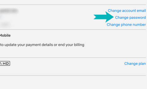 Comment changer le mot de passe du compte Netflix