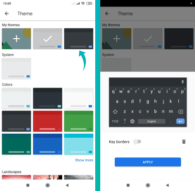 Comment faire du clavier Android en mode sombre