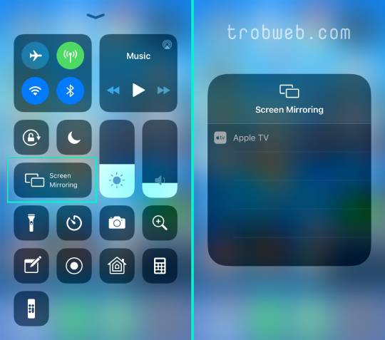 Afficher l'écran de l'iPhone sur l'Apple TV