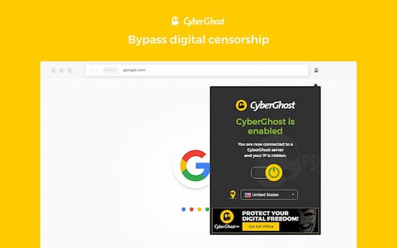 إضافة Cyberghost VPN