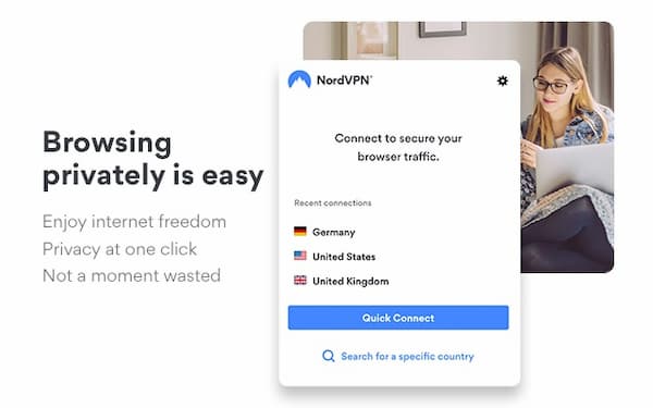 إضافة nordVPN