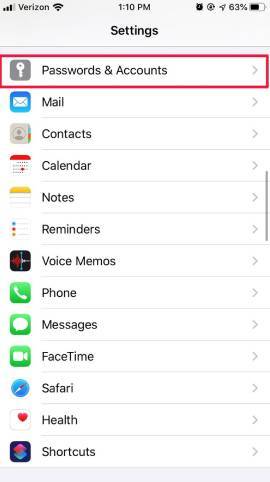 Supprimer l'e-mail de l'iPhone
