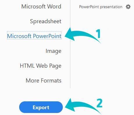Convertir un PDF en PowerPoint à l'aide d'Adobe Acrobat DC