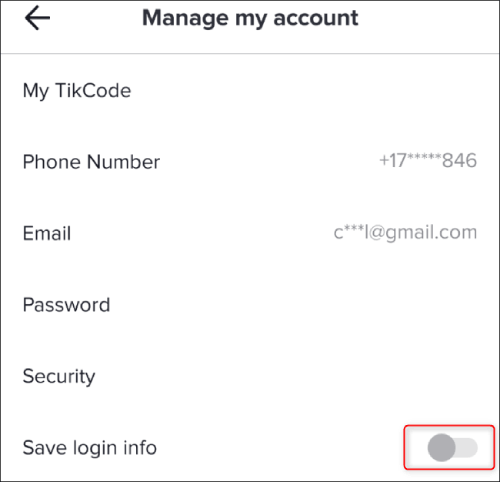 كيفية تعطيل خاصية حفظ بيانات تسجيل الدخول في تيك توك