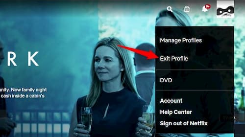 تسجيل الخروج من بروفايل نتفليكس