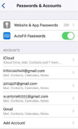 Supprimer le compte Google de l'iPhone
