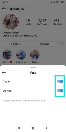 Masquer les publications de quelqu'un sur Instagram