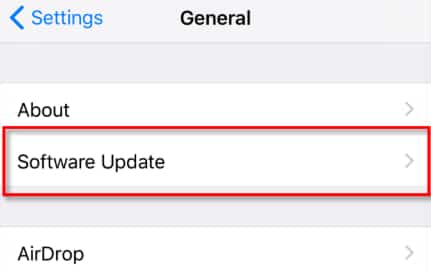 Mise à jour du système iPhone