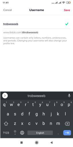 Changez votre nom de profil sur TikTok