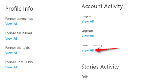 Supprimer l'historique de recherche Instagram de l'ordinateur