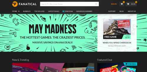 Site d'achat de jeux fanatiques