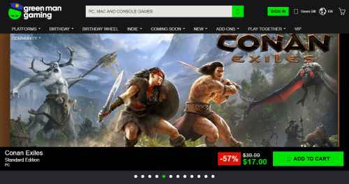 Site web de Game Green Man