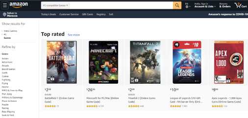 Le site Amazon