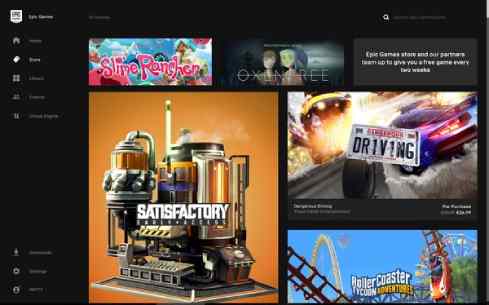 site Web de la boutique de jeux épiques