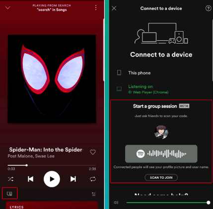 Comment écouter de la musique Spotify avec une autre personne en même temps