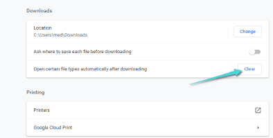 Effacez vos préférences de téléchargement d'ouverture automatique sur Google Chrome