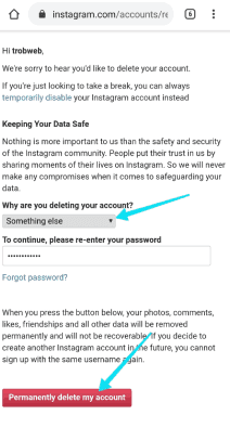 Comment supprimer un compte Instagram sur iPhone