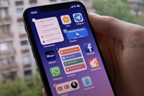 Widgets de l'écran d'accueil sur le système ISO 14