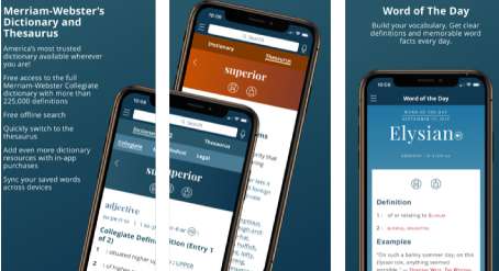 Application de dictionnaire Merriam