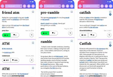 Application de dictionnaire Urban Dictionary