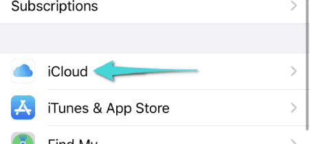 Paramètres Icloud