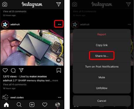 Téléchargez la vidéo Instagram à l'aide de raccourcis