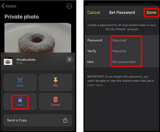 Protégez les photos de l'iPhone avec un mot de passe