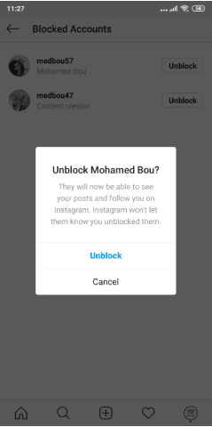 Comment débloquer une personne sur Instagram