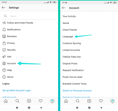Comment changer la langue d'Instagram