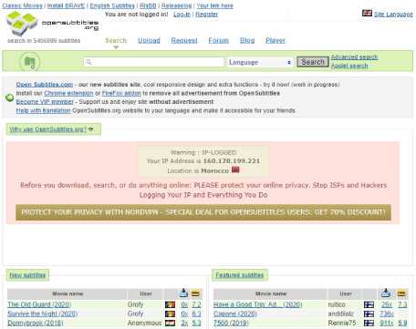 Site de traduction OpenSubtitles