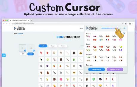 تغيير مظهر مؤشر الماوس من خلال إضافة my cursor على chromebook