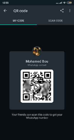 Afficher mon code QR Whatsapp