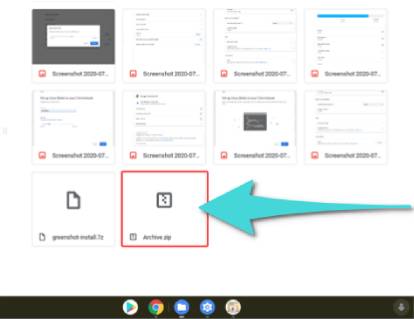 طريقة ضغط الملفات على Chromebook