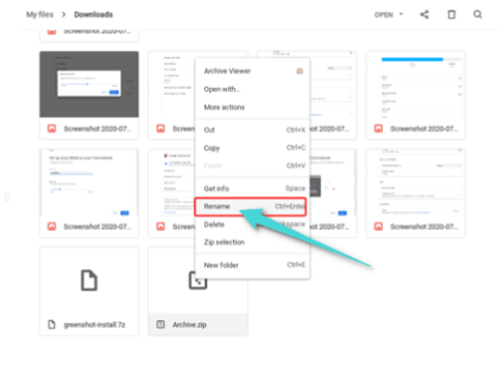 طريقة ضغط الملفات على Chromebook