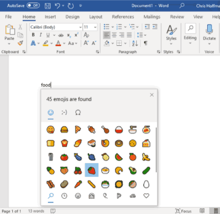 Comment insérer des emoji dans un document Microsoft Word