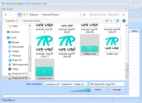 Convertir plusieurs images en un fichier PDF