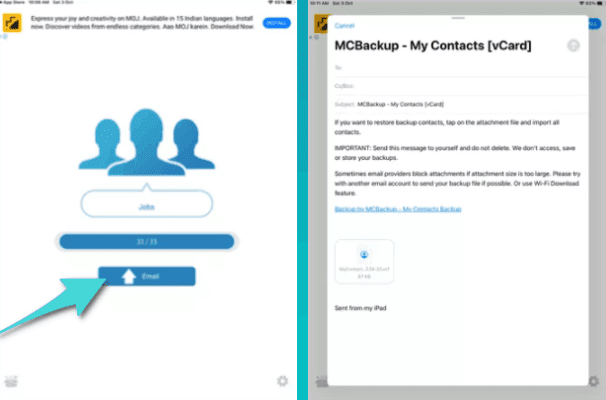 Comment transférer des contacts