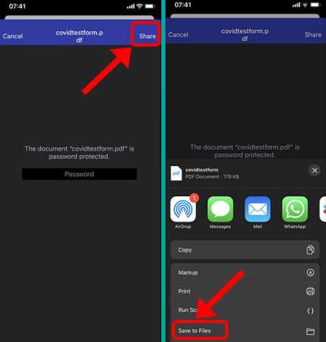 Verrouiller le fichier PDF sur iPhone