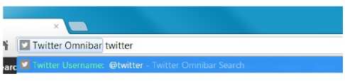 إضافة Omnibox Twitter