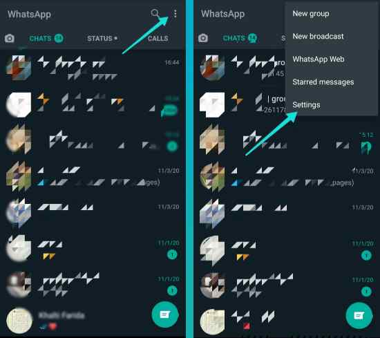 Paramètres Whatsapp