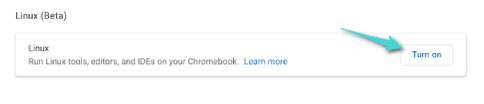 Ajout de Linux sur Chromebook