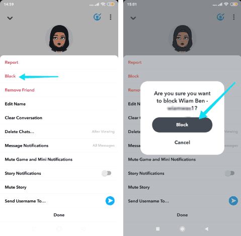 Comment bloquer quelqu'un sur Snapchat