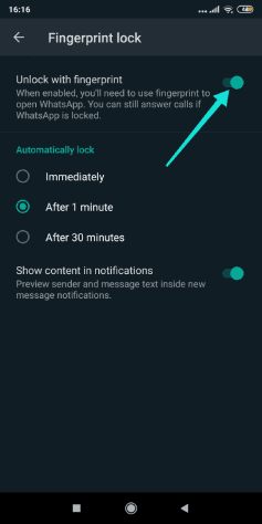 Comment activer le verrouillage des empreintes digitales pour WhatsApp