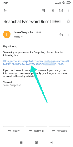 Réinitialisez le mot de passe par e-mail