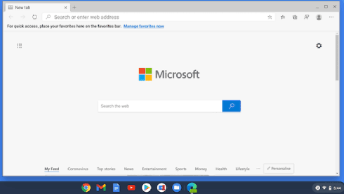 Utilisation de Microsoft Edge sur Chromebook