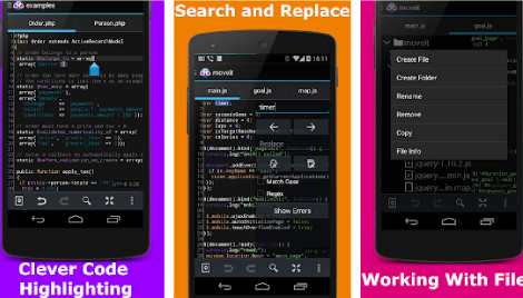 L'une des meilleures applications d'édition de scripts Android
