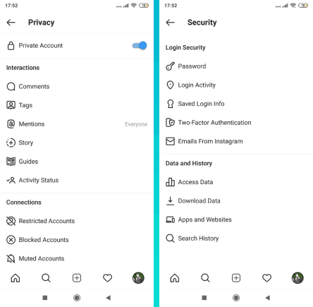 Fonctionnalités de confidentialité et de sécurité du réseau Instagram