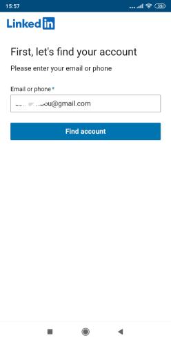 Récupération de compte LinkEdin