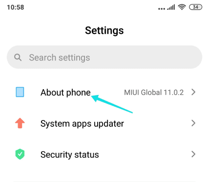 Informations sur le téléphone Android